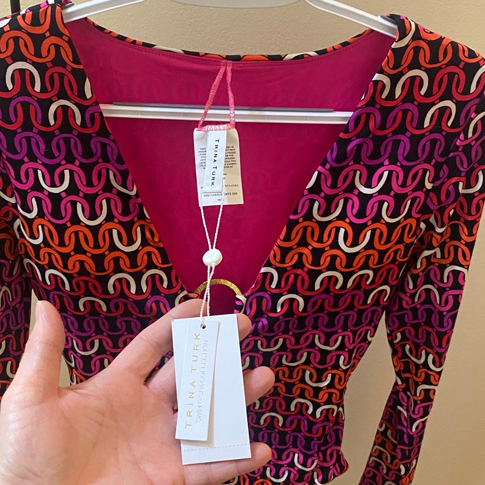 Trina Turk Swim & Spa Multicolor Swimsuit Size Medium NWT MSRP $182 - Picture 3 of 9